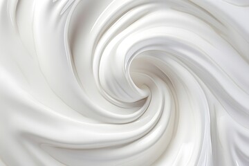Photo-realistic white cream swirl  created with Generative AI technology