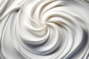 Photo-realistic white cream swirl  created with Generative AI technology