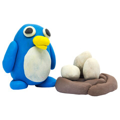 Obraz premium Handmade plasticine cute Penguin 