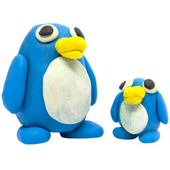 Handmade plasticine cute Penguin 