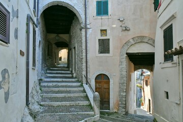 Fototapeta na wymiar The historic village of Cervara di Roma, Italy.