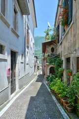 Obraz na płótnie Canvas Characteristic quaint street of the medieval village of Abruzzo in Civitella Roveto, Italy