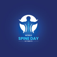 world spine day. Spine vector illustration.  world spine day creative banner, poster, social media template, background, festoon etc. - obrazy, fototapety, plakaty