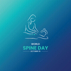 world spine day. Spine vector illustration.  - obrazy, fototapety, plakaty