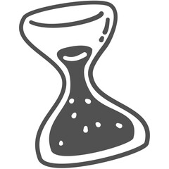 black and white hourglass