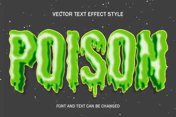 poison toxic water green melting slime typography editable text effect font style template background design
