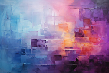 Oil painting, luminous, rich vibrant colors, violet, blue green colors, neo impressionism, renoir. AI generative