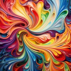 Obraz premium Rainbow swirl background