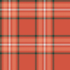 Plaid seamless pattern. Check fabric texture. Vector textile print.