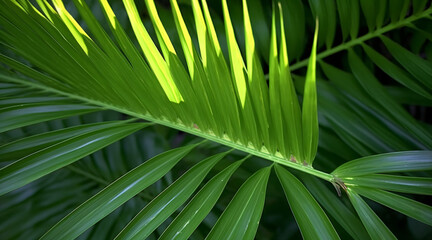 Palm leaves background