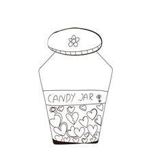 bottle of candy jar