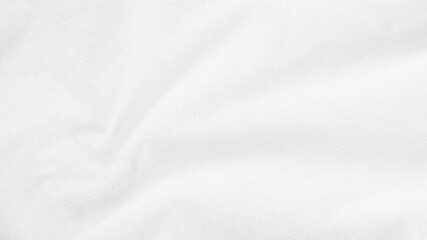 Obraz premium Organic Fabric cotton backdrop White linen canvas crumpled natural cotton fabric Natural handmade linen top view background organic Eco textiles White Fabric linen texture