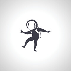 Fototapeta na wymiar cosmonaut icon. Astronaut cartoon icon