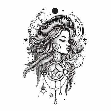 Dreamcatcher tattoo, Dreamcatcher,dreamcatcher black and white