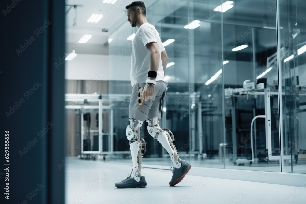 Poster beyond disability: embracing the future with cybernetic prosthetic leg technology.