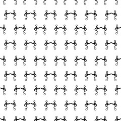 Seamless pattern with retro horse bits