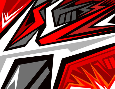 Red White Racing Stripes Vector