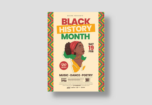 Black History Month Flyer Template