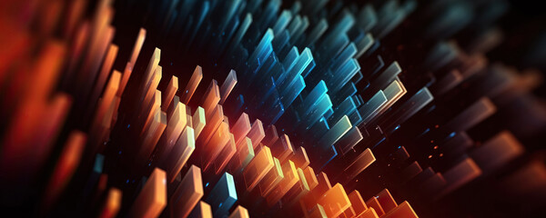 Obraz premium Abstract digital background. Can be used for technological processes, neural networks and AI, digital storages, sound and graphic forms, science, education, etc.
