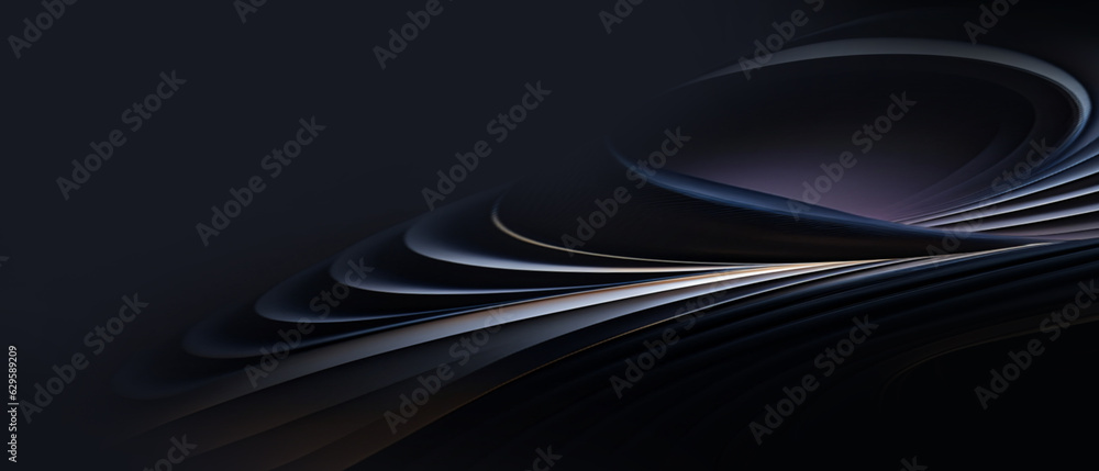 Poster 3d abstract curve background in the creative of sound wave technology in the media industry. communi