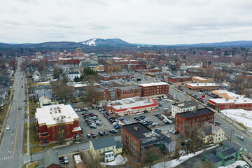 Obraz premium Aerial of Pittsfield, Massachusetts, United States