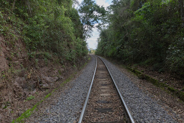 Wheat Railroad. Railway in the south of Brazil in the Taquari Valley in Rio Grande do Sul.