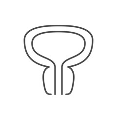 Prostate gland line outline icon