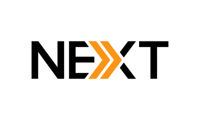 Next word with arrow Letter Logo design Template