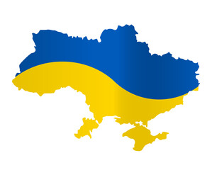 Map and flag of Ukraine.