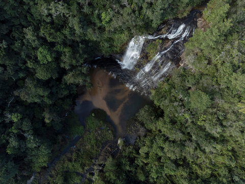 Fennel waterfall (cachoeira do erva doce) in Senges Parana Brazil.
