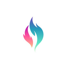 Fire logo design in abstract design style