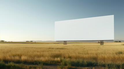 billboard in a field