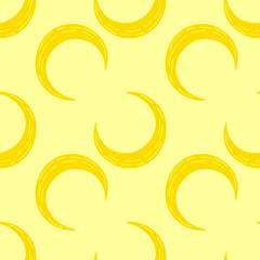 Simple moon silhouettes seamless pattern.