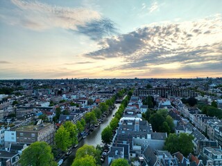 Amsterdam sky, drone, Netherland, landscape, city
