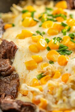 Tray of delicious Chuzo desgranado on the table in a restaurant