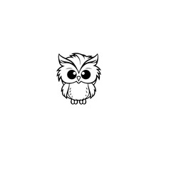 owl coloring page illustration