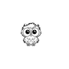 owl coloring page illustration
