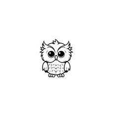 owl coloring page illustration
