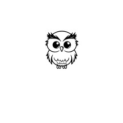 owl coloring page illustration