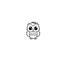 owl coloring page illustration