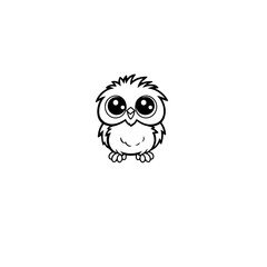 owl coloring page illustration