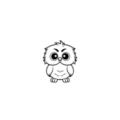 owl coloring page illustration
