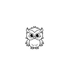 owl coloring page illustration