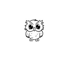 owl coloring page illustration