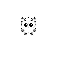 owl coloring page illustration
