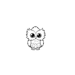 owl coloring page illustration