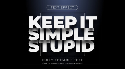 Simple text effect headline promotion. Editable font style