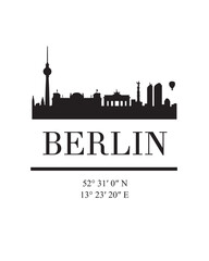 Editable vector illustration of the city of Berlin with the remarkable buildings of the city © Deificusart/Wirestock Creators
