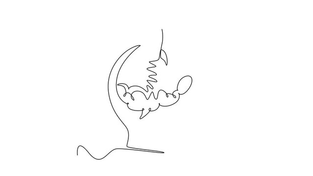 Self drawing animation of productivity boosting concept. Full length animation illustration. High quality 4k footage.