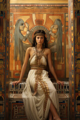 Obraz premium Portrait of Cleopatra - Queen of the Ptolemaic Kingdom of Egypt